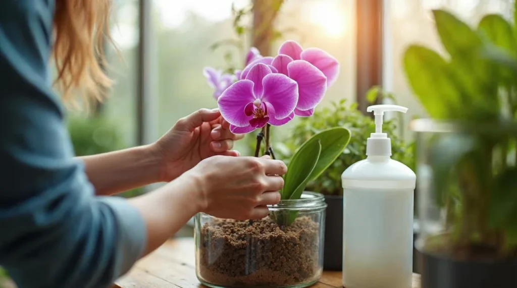 Orquídea denphal roxa como cuidar