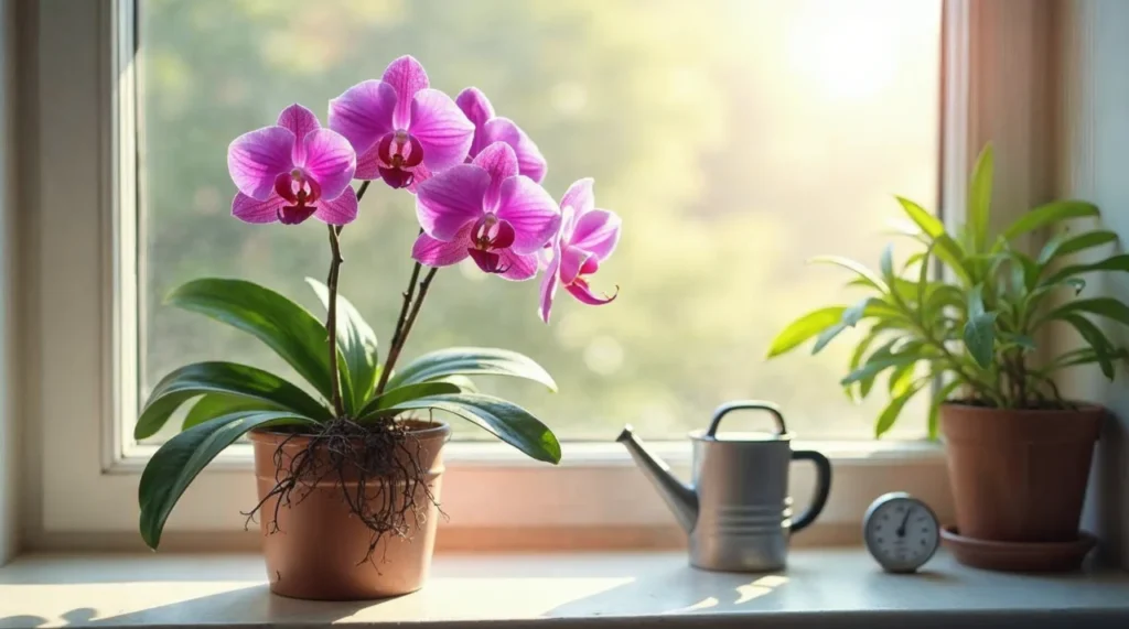 Orquídea denphal roxa como cuidar